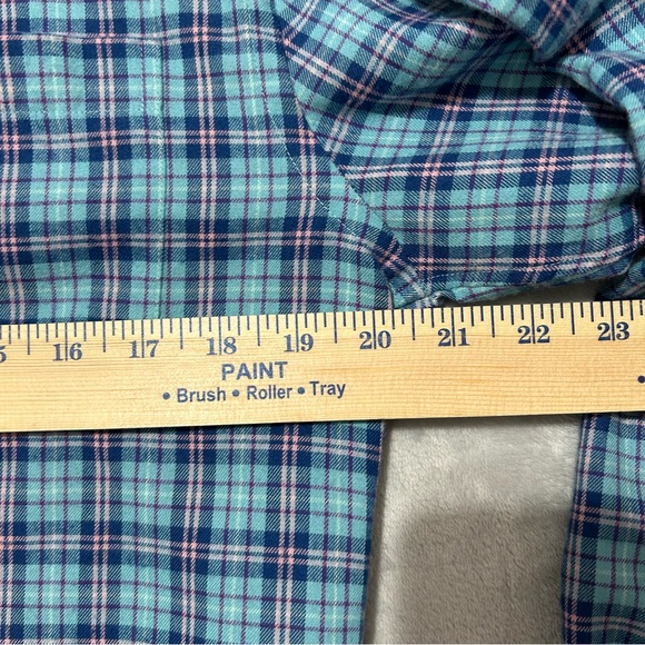 Vineyard Vines Performance Shirt Men's Small Blue Plaid Classic Fit Murray - Picture 5 of 8
